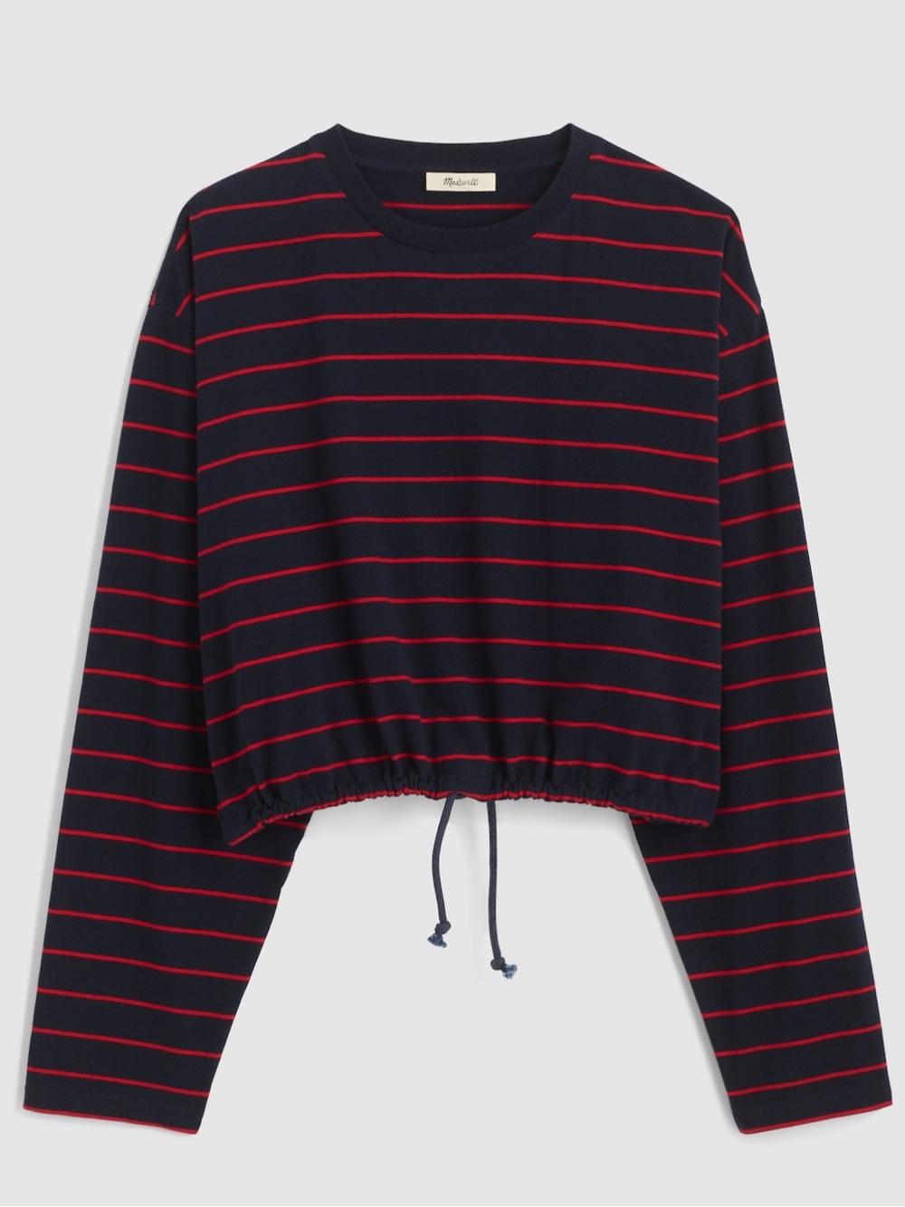 Madewell Red & Blue Striped Perfect Tie Waist Allday Jersey NZ385 Medium